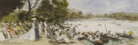 Lot 397 - John Strickland Goodall (1908-1996) 
HENLEY REGATTA 
Signed l.l.