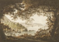 Lot 356 - William Payne (1754-1833) 
SHIPS ANCHORED OFF DARTMOUTH AND KINGSWERE 
Signed l.r.