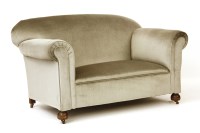 Lot 428 - A Victorian green chesterfield two seater settee