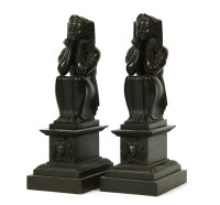 Lot 278 - A pair of bronze lamp bases