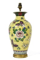 Lot 287 - A 1920s yellow ground vase