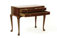 Lot 408 - A walnut table canteen of silver plated cutlery