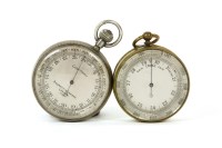 Lot 77 - Two pocket barometers