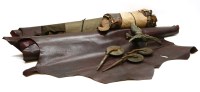 Lot 206 - Three early brass leather embossing rollers