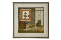 Lot 385 - Arthur Neville Ward (1922-1989)
JAPANESE STILL LIFE ARRANGEMENT
signed l.r.
