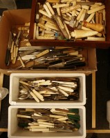 Lot 232 - A mixed collection of Victorian ivory handled carving set