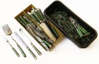 Lot 253 - 18th century and later stained ivory handled cutlery