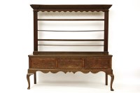 Lot 444 - An 18th century and later oak dresser