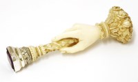 Lot 211 - A Victorian ivory seal