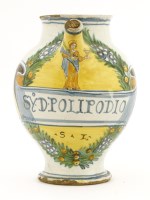 Lot 145 - An Italian majolica wet drug jar