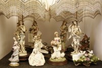 Lot 210 - A Continental porcelain bowl in the form of shaped foliage