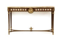 Lot 405 - A Louis XV style kingwood and stained beech console table