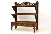 Lot 415 - A late Victorian mahogany buffet of three rectangular tiers