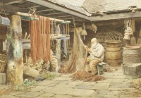 Lot 383 - Henry Spernon Tozer (1864-1934)
MENDING NETS
Signed l.l.