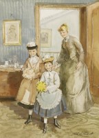 Lot 400 - John Strickland Goodall (1908-1996)
YOUNG VISITORS
Signed l.r.