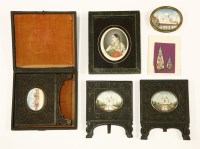 Lot 312 - Four Indian oval miniatures on ivory