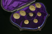 Lot 666 - A Victorian cased gentlemen's dressing set