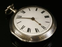 Lot 479 - A silver pair case open-faced