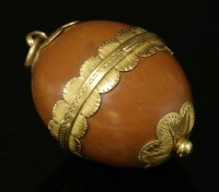 Lot 16 - A Victorian oval nut box or fob
