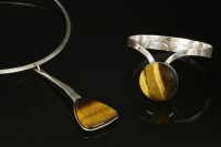 Lot 701 - A French sterling silver torque necklace
