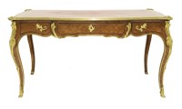 Lot 935 - A kingwood and ormolu-mounted bureau plat