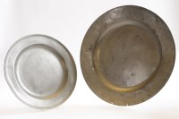 Lot 383 - A pewter charger