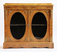 Lot 422 - A French walnut side cabinet