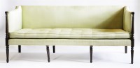 Lot 437 - A George III mahogany three-seat settee