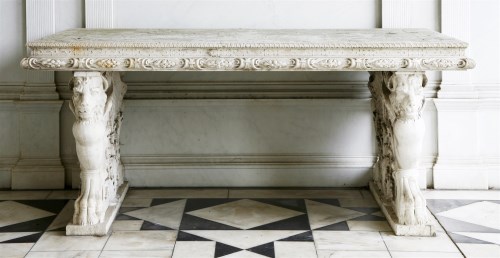 Lot 543 - An Italian rectangular Istrian marble table