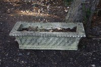 Lot 564 - Six composition rectangular stone planters