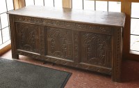 Lot 533 - A joined oak coffer