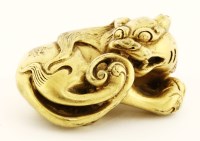 Lot 1437 - A gilt bronze paper weight