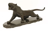 Lot 1400 - A Japanese bronze tiger