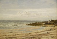 Lot 468 - Benjamin Williams Leader RA (1831-1923)
PLAYING ON THE BREAKWATER
Signed l.l.