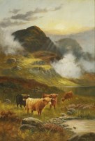 Lot 460 - O...Hindmarsh (19th century)
HIGHLAND CATTLE
Signed l.l.