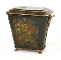 Lot 227 - A Victorian toleware box and cover