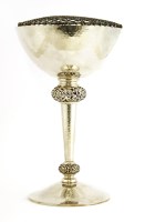 Lot 70 - An Arts and Crafts hammered silver flower bowl