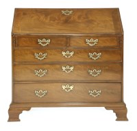 Lot 642 - A George III mahogany bureau