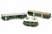 Lot 126A - A Bucher/Buco O Gauge clockwork overhead locomotive