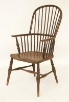 Lot 648 - An early 19th century hoop and stick back Windsor armchair