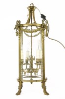 Lot 615 - A gilt four light hanging hall lantern