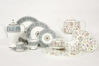 Lot 451A - A Wedgwood Florentine turquoise dinner service