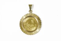 Lot 28 - A one tenth Krugerrand coin