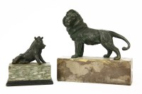 Lot 159 - A grand tour type bronze of the uffizi boar on marble plinth base
