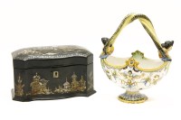 Lot 196 - A Cantagalli maiolica basket