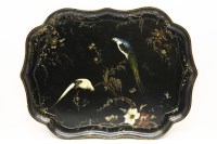 Lot 475A - A 19th century papier mache tray