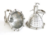 Lot 246 - A pair of polished aluminium lights