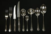 Lot 80 - Six settings silver cutlery including knives