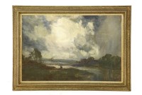 Lot 505 - John Falconer Slater (1857 - 1937) 
RIVER LANDSCAPE SCENE