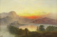 Lot 799 - George Blackie Sticks (1843-1938)
DUNSTAFFNAGE CASTLE
Signed and dated 1891 l.l.